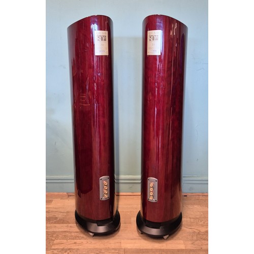 128 - A pair of Quad Z4 '80th Anniversary' edition free standing Hi-Fi speakers.

Specifications. 
Enclosu... 