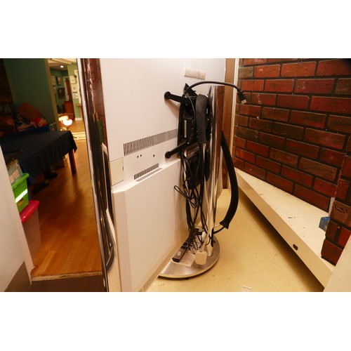 129 - Bang & Olufsen; 'Beovision 10' TV 40 inch screen, with stand, booklet, AC leads and remote.