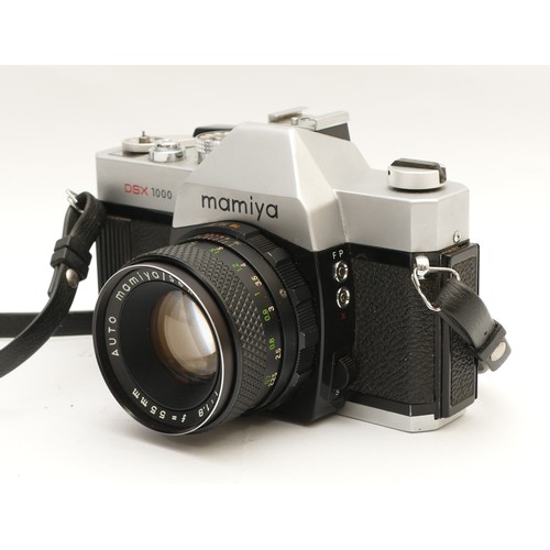 154 - A Mamiya DSX 1000 SLR camera with a Mamiya/Sekot SC f/1.8 55mm lens.