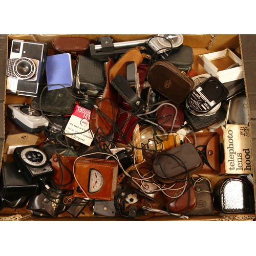 155 - A collection of light meters, cameras and cine cameras to include, Weston Master V,a Sankyo Auto-4x,... 