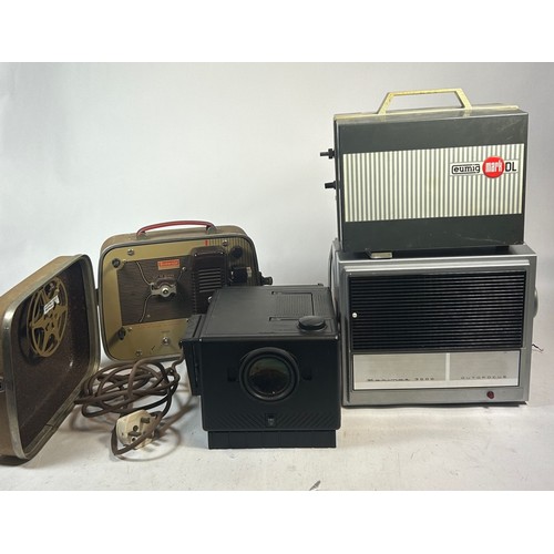 163 - Braun Paximat 3000 slide projector, Eumig DL cine projector, Kodak brownie eight 58 cine projector a... 