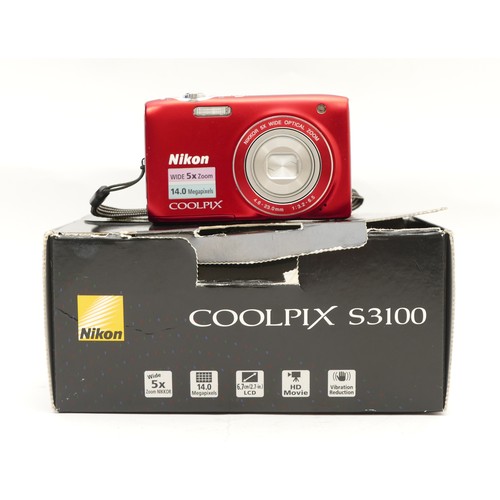 167 - A Nikon Coolpix S3100 digital camera, in box.