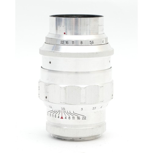 180 - A Jupiter-11 f/4 135mm lens, stamped with made in the USSR.