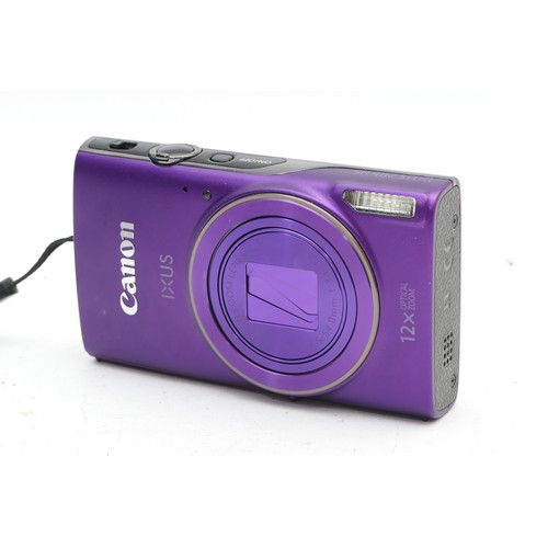 212 - A Canon IXUS 285 HS compact digital camera, in purple.