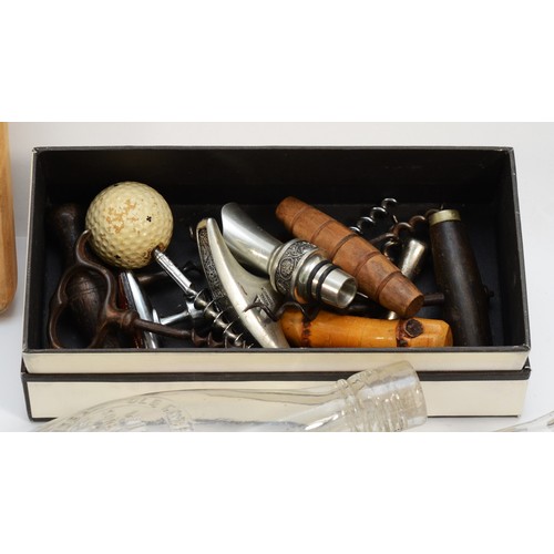 306 - An early 20th century wooden shop counter cash till, together with a selection of collectables, incl... 