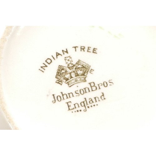 314 - Johnson Bros of England; Fifty eight piece ironstone dinner service 'Indian Tree' comprising dinner ... 