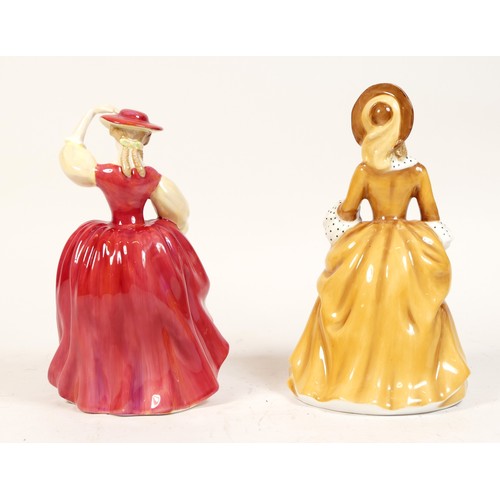 316 - Four Royal Doulton figurines, 'Buttercup' HN2399, and 'Sandra' HN2275, height 20cm, 'Fragrance' HN23... 