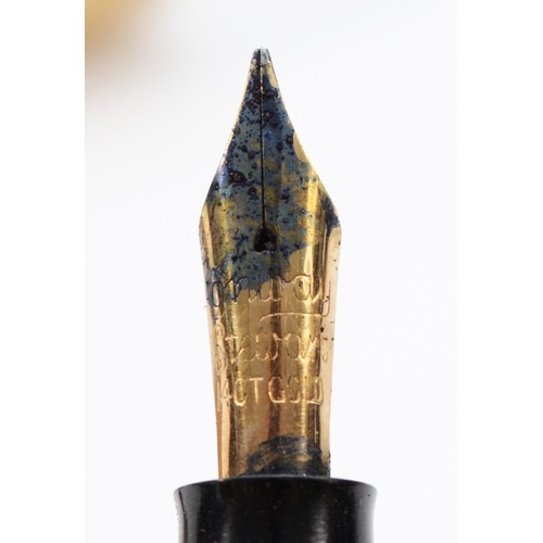 362 - Conway Stewart, a blue mottled lever action fountain pen with 14ct gold nib, box and original guaran... 