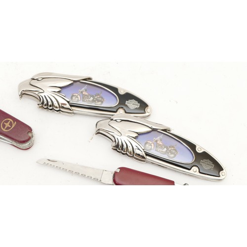 376 - A collection of 20th century Swiss Army style penknives, to include Victorinox examples.