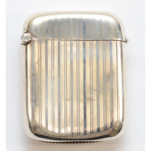 394 - A silver vesta case, converted to a petrol lighter, Birmingham 1912, 5.5 x 4.5cm