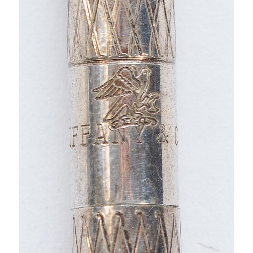 430 - Tiffany & Co, a sterling silver ladies pen with cap, lacking rollerball, 11.5cm.