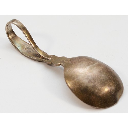 456 - Georg Jensen, a Cactus pattern caddy spoon, London import 1952, 25gm10cm