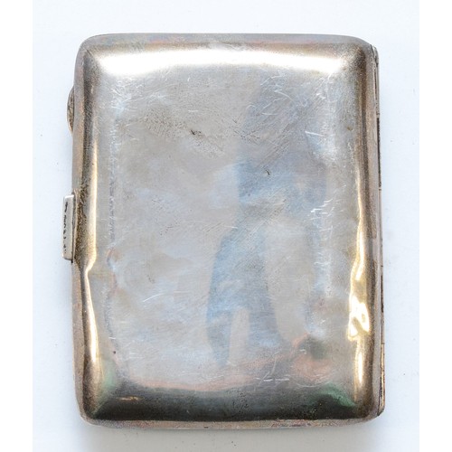 503 - A silver cigarette case, Birmingham 1934, 9x7cm, 58gm.