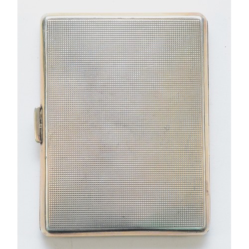 505 - A silver cigarette case, Birmingham 1935, 8x6.5cm, 85gm.