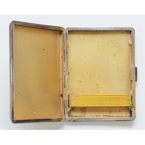 505 - A silver cigarette case, Birmingham 1935, 8x6.5cm, 85gm.