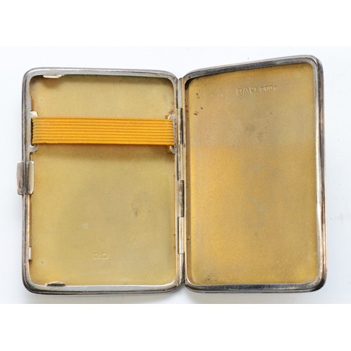 521 - A silver cigarette case, Chester 1936, 8.5 x 6.5cm, 88gm.