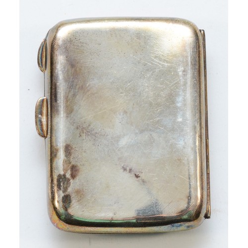 522 - A silver presentation cigarette case, Birmingham 1920, 8.5 x 6.5, 64gm