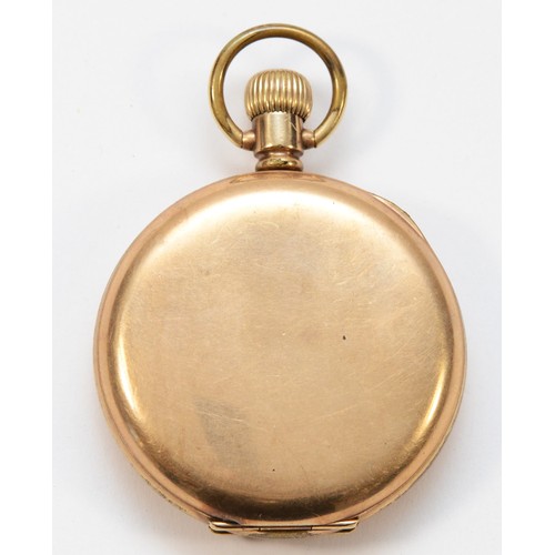 601 - A gold plated keyless wind hunter pocket watch, 15 jewel, 2 adjustment Swiss movement.
Working when ... 