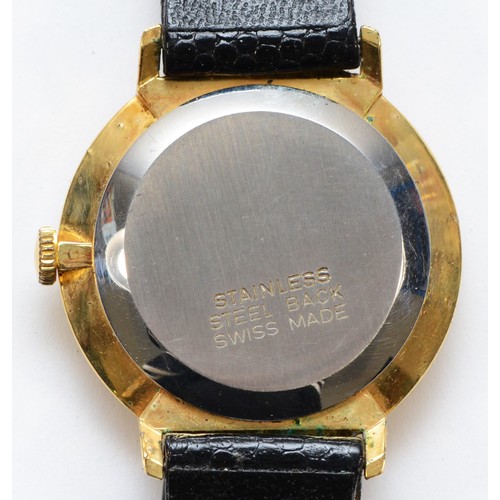 634 - Angelus, a gold plated manual wind skeleton gentleman's wristwatch, 33mm.
Working when catalogued