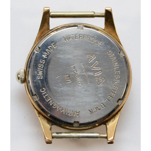 640 - Avia, Olympic, a gold plated manual wind gentleman's wristwatch, 31mm.
Working when catalogued