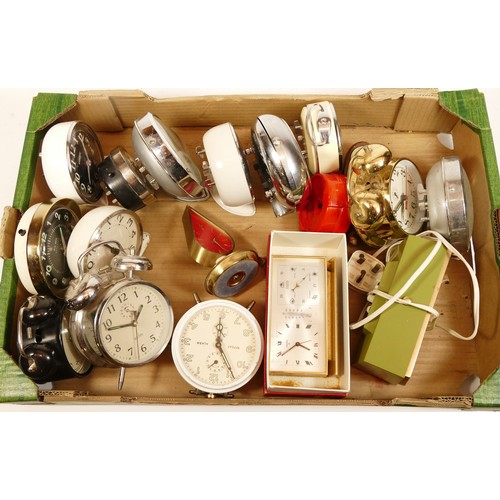 683 - A collection of novelty and alarm clocks, to include, a 1950s Noddy clock, manufactured by Smiths, w... 