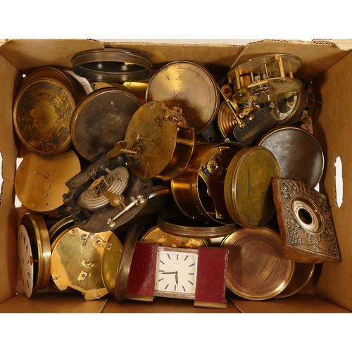 696 - A collection of mid twentieth-century and later mantel clocks, miniature clocks and barometers, to i... 