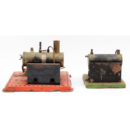 7 - A Mamod stationary steam engine, together with an SEL stationary steam engine.