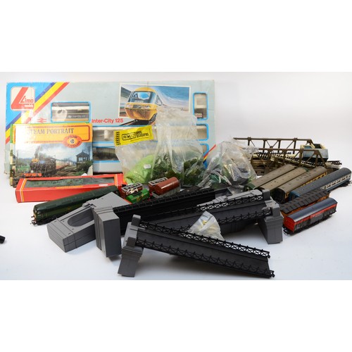 8 - An assortment of Hornby and Lima railway accessories, to include, a Lima Intercity 125 train set (in... 