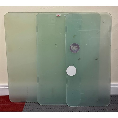 14 - A frosted glass panel incised 'Station Buffet, Bridlington', another the same and two smaller panels... 