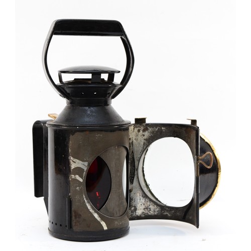 60 - A B.R. three-aspect handlamp, complete with burner, and stamped B.R./L.M.R.