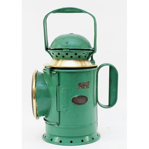 68 - A green G.W.R three-aspect handlamp, complete with burner.