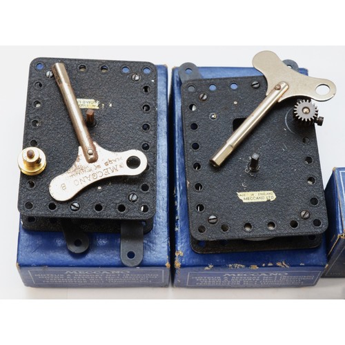 Meccano, England; Five mid 20th century Meccano clockwork motors ...