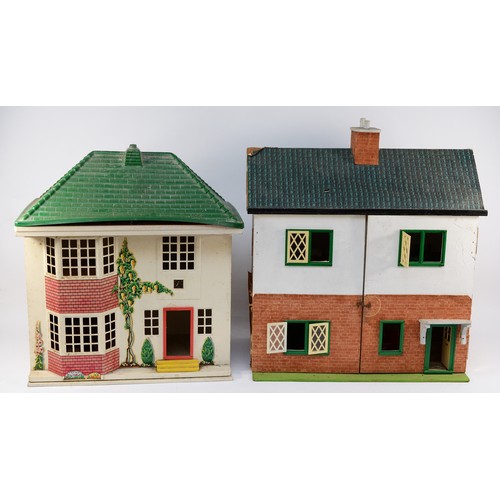 144 - Two 1960s dolls houses, of wood and metal construction with contents including furniture and accesso... 