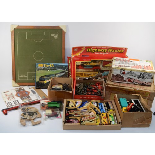 148 - An assortment of children's toys and models, in play-worn condition, to include, Crescent Toy Soldie... 