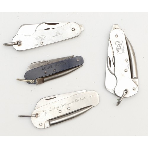 378 - The Malcolm Miller, a stainless steel Bo'sun Lockspike Yachtsmans Schooner Folding Knife, two WD loc... 