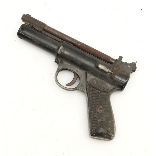 387 - A Webley Premier .22 air pistol with break-barrel action and composite plastic grips