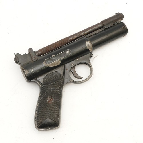 387 - A Webley Premier .22 air pistol with break-barrel action and composite plastic grips