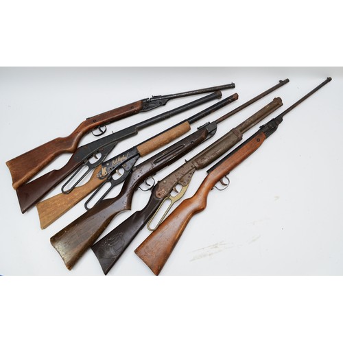 391 - A Webley Junior air rifle, a Diana model 16 air rifle, a Diana model 25 air rifle and three toy rifl... 