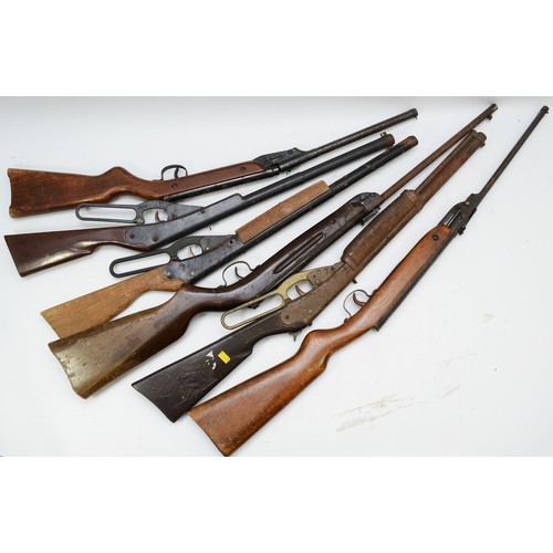 391 - A Webley Junior air rifle, a Diana model 16 air rifle, a Diana model 25 air rifle and three toy rifl... 