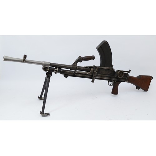 393 - A 2005 deactivated Bren gun MkI, dated 1943, serial number AA1838, with folding bipod and carry hand... 