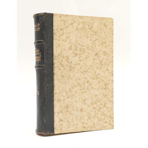 411 - A Third Reich 1938 wedding Mein Kampf with cream hardboard covers, spine being blue leather covered ... 