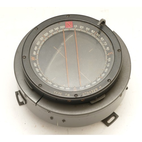 413 - WWII Type P8 flight compass, used in British aircraft such as the Spitfire, Hurricane and Mosquito, ... 