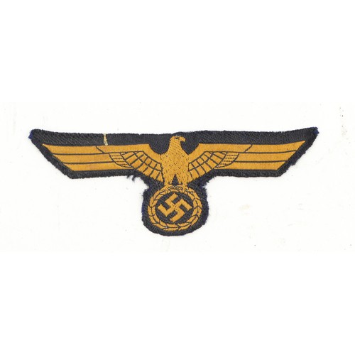 479 - WWII collection of German Third Reich patches, include the Kriegsmarine Artillery petty officer patc... 