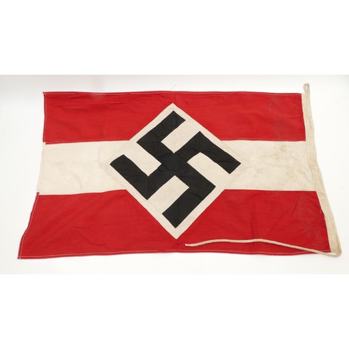 485 - WWII German Third Reich 1939 Hitler Youth double sided flag, marked RZM M4/99, made in Berlin, 97cm ... 