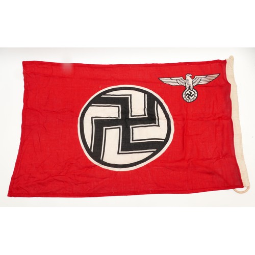 487 - WWII German Third Reich Kriegsmarine double sided flag, no markings, 92.5 x 52cm.