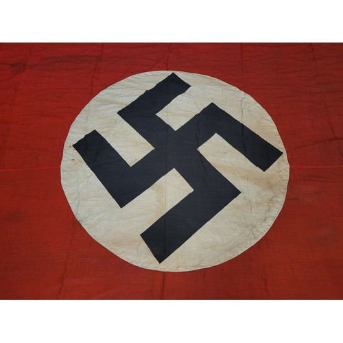 489 - WWII German Third Reich NSDAP Banner, double sided, marked Der Oberbürgermeifer Spt 83, 366 x 214cm.