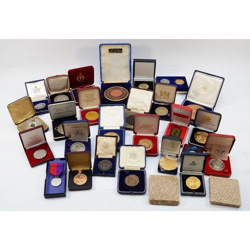 534 - A large collection of civil medals, awards and medallions for Education, Science, Driving and much m... 