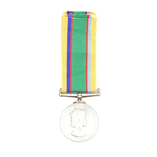 543 - ERII Cadet Forces medal, presented to S.SGT K. M. Durban ACF C33323, boxed.