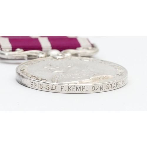 546 - A George V Military Meritorious Service medal, awarded to 8916 SJT. F. Kemp. 9/N. Staff. Regiment.