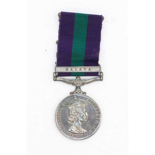 547 - ERII Malaya medal, awarded to 22794159 CFN. J. E. Stenham. R.E.M.E.